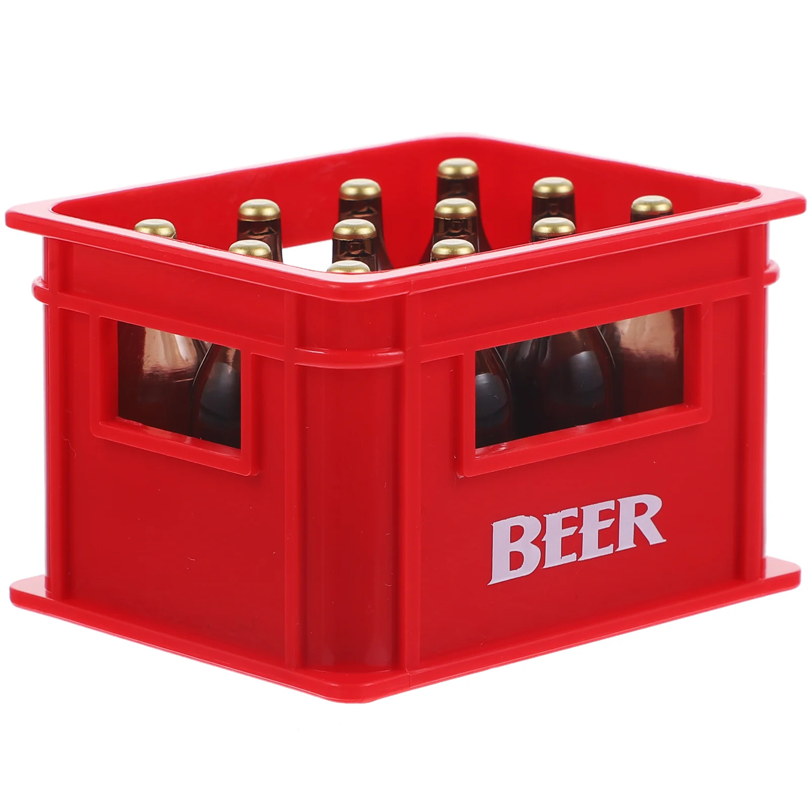 Mini cerveza de imitación, decoración para sala de estar, casa, adorno de paisaje, juguetes más pequeños, caja en miniatura, accesorio de fotografía de resina