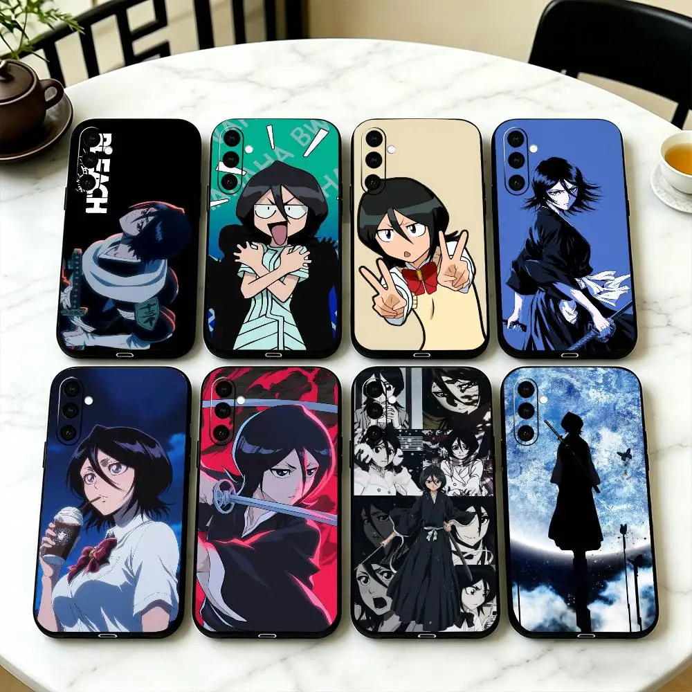 R-Rukia Anime-E KuchikiS Phone Case For Samsung Galaxy A73,A72,A71,A70,A53,A52,A51,Soft Silicone Black Cover