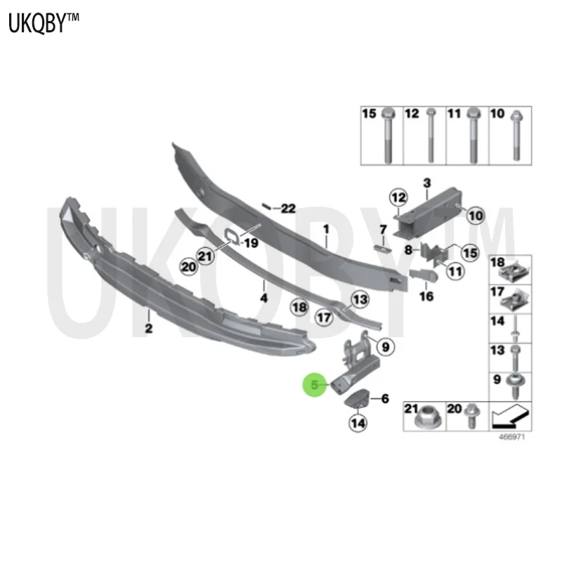 Deformable element front lower left 51117266193 51117266194 51118051189 51118051190