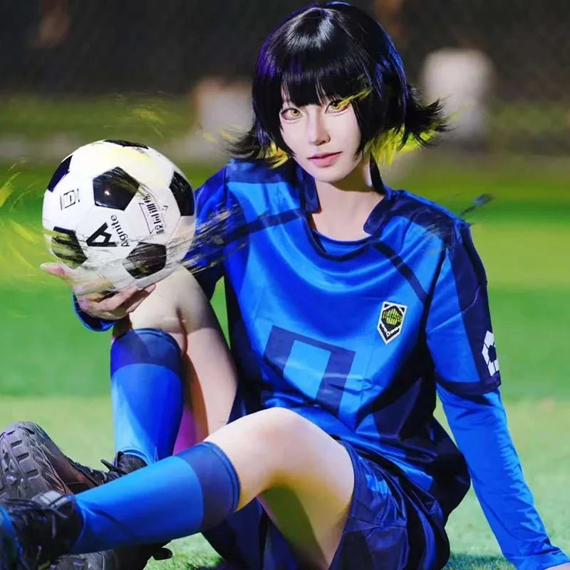 

A2025 New Blue Lock Anime Cosplay Costume Chigiri Bachira Isagi Reo Rin Nagi Hiori Yukimiya Niko Shorts T-shirt Stocking ★ HAxib