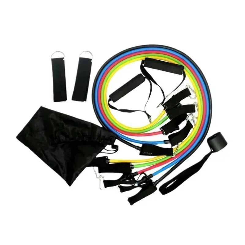 11pcs/Set Pull Rope, Resistance Bands, Portable Fitness Equipment, Ankle Strap, Chest Expander, Elastic Exercise Band image 5