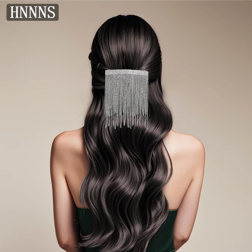 TOPQUEEN تألق العروس الزفاف شرابة مشبك شعر اليدوية حجر الراين رائعة السيدات مأدبة حفلة كل يوم أغطية الرأس YXA60