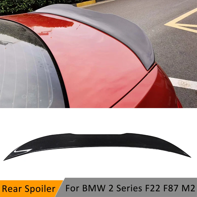 For BMW 2 Series F22 F23 F87 M2 M2C M Sport Coupe 2014 - 2019 Carbon Fiber Rear Trunk Spoiler Boot Lip Wing Lip PSM Style