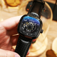Glenaw fully automatic mechanical watch men's black watch Friday fashionable personality and waterproof trend