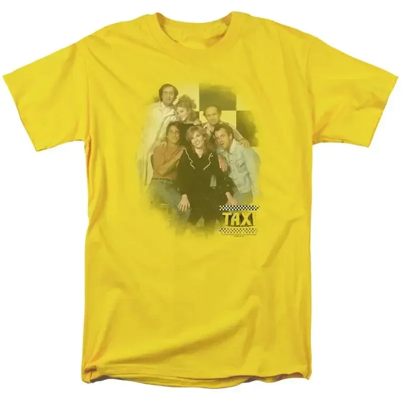 Taxi Sunshine Cab T Shirt Mens Licensed Classic TV Show Jim Tony Yellow