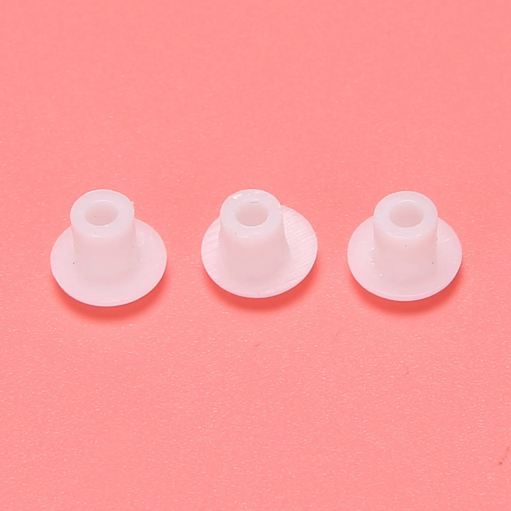 Plastic Round Shaped Cover Screw Cap Lid White 50pcs for 5mm Dia Hole