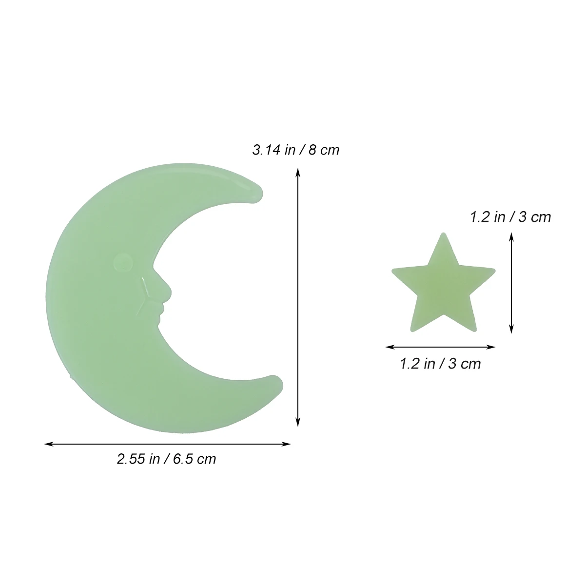 

101pcs Durable PVC Waterproof Star Decals Glowing Stars For Ceiling Bedroom Star Stickers Living Glowing Stickers Room Decor