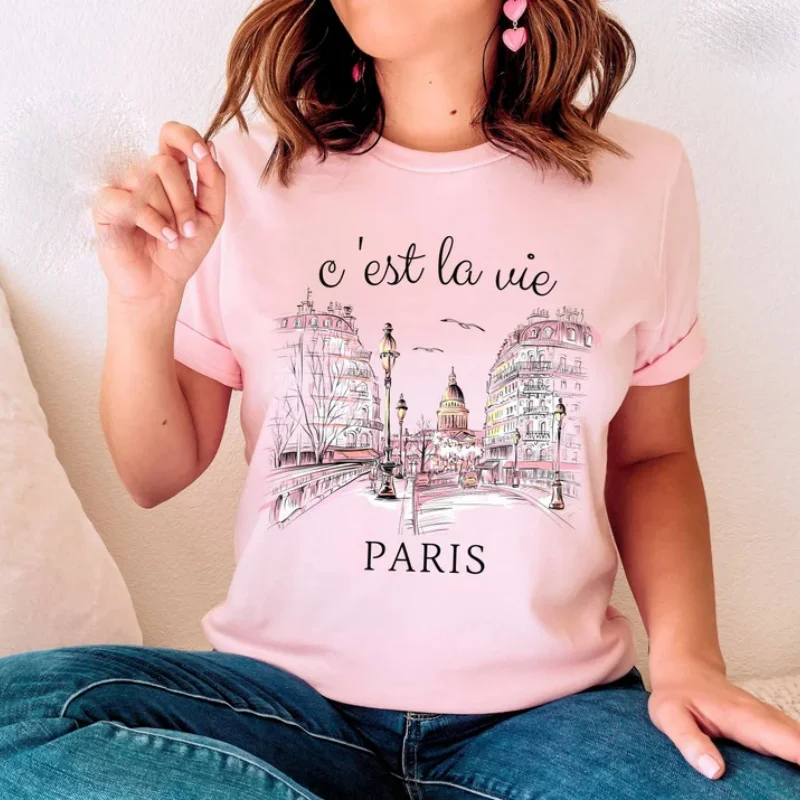 เสื้อยืดลาย Paris Shirt C'est - Summer Clothing In Paris บทวิจารณ์และราคา