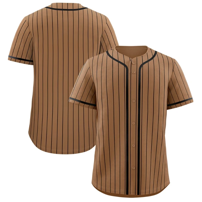 Customized Baseball Shirt Embroidered With Personalized Name And Number, Buttoned Polyester Softball Jersey, Adult Sports Unifor