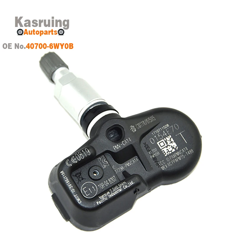 Новый датчик давления в шинах TPMS 407006WY0A 407006WY0B PMVCA14 для 2016 2017 2018 2019 INFINITI QX70 PMV-CA14 433MHz 40700-6WY0B