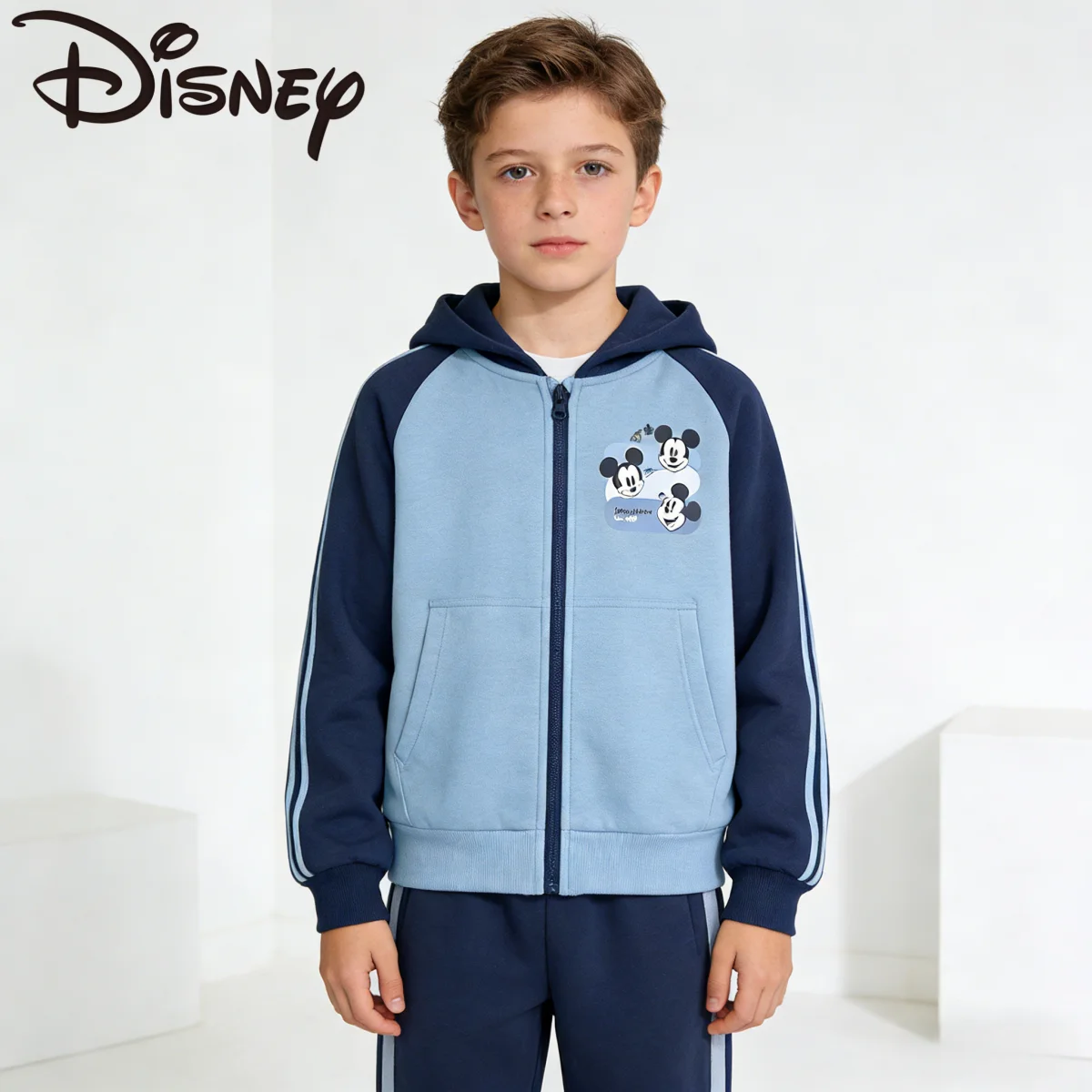

Disney Children Clothes Boys Soft Comfortable Sporty Suit Kids Lightweight Breathable Sweatsuit Spring Autumn Hooded Sweatsuit