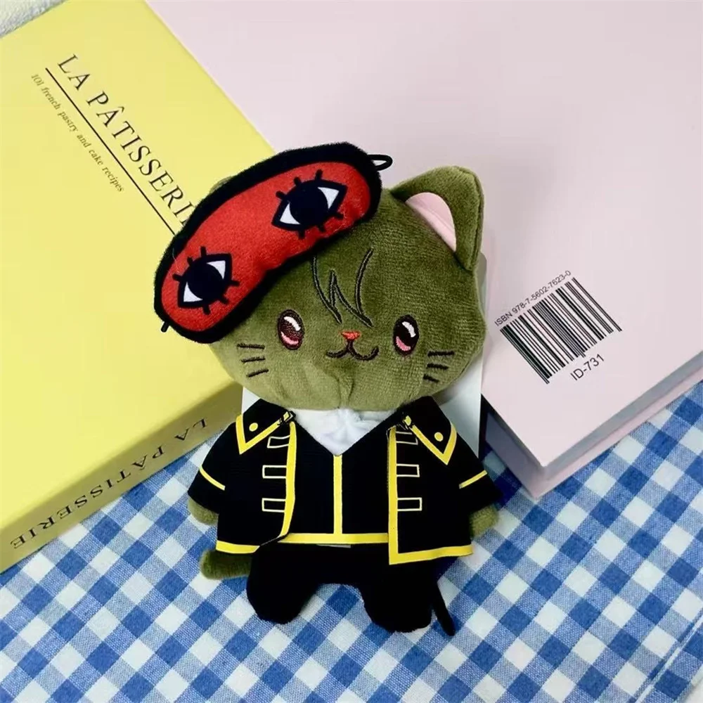 جينتاما ساكاتا جينتوكي كاتسورا شينباتشي كاجورا ملثمين القط 15 سنتيمتر قلادة المفاتيح أفخم دمية لعبة #5