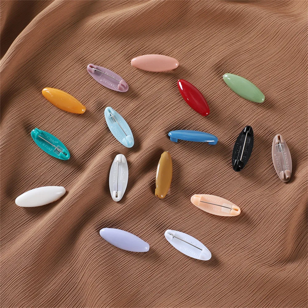 8pcs Plastic Safety Brooch Cilp Pins Women Muslim Hijab Pins Islamic Scarf Enamel Pin Accessories Headscarf Shawl High Quality