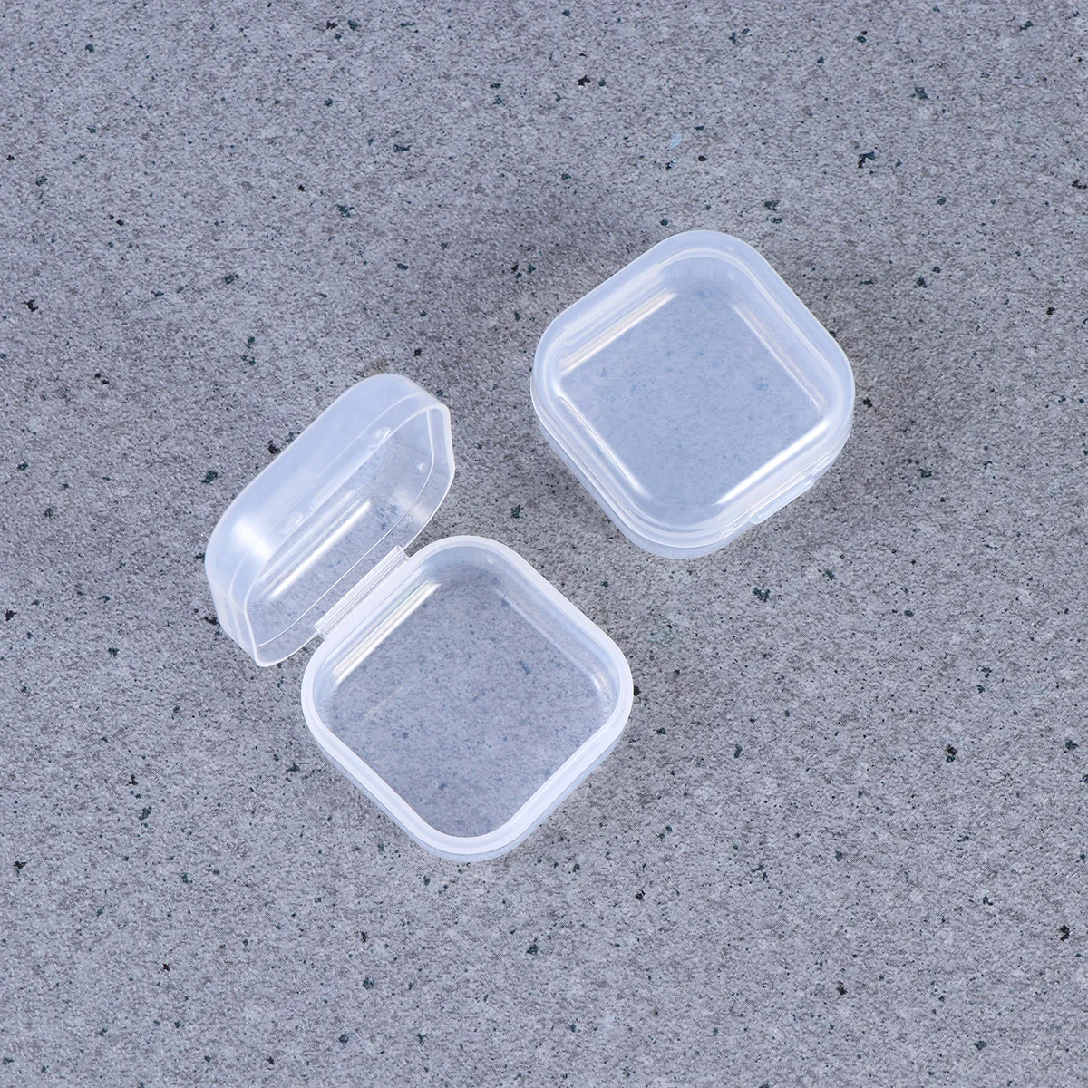 

12 Pcs Small Plastic Box Storage Container Bins with Lid Clear Mini Rectangular Containers White Organizer