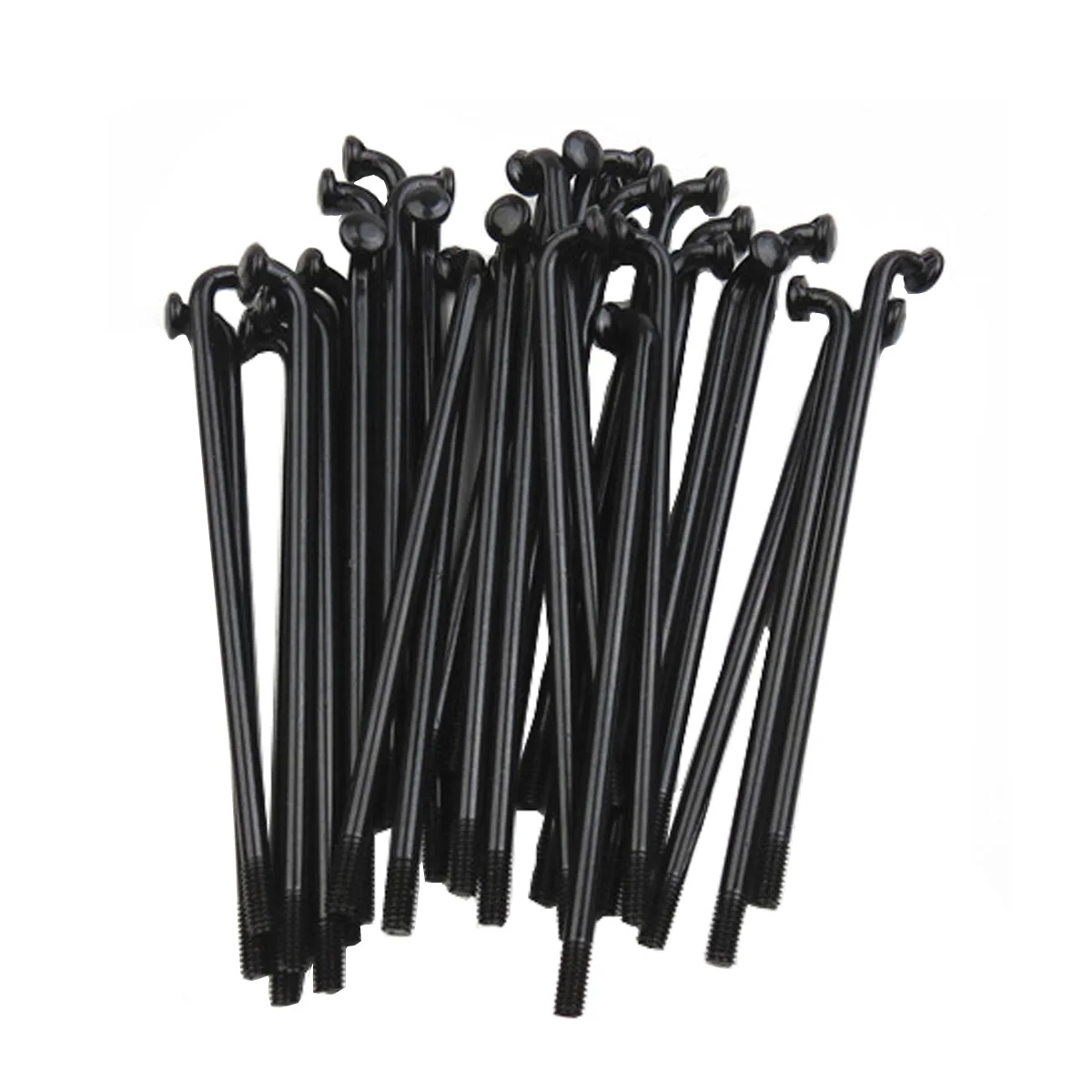 High quality  28pcs 12G/12K J bend 2.5mm bicycle steel spokes black color  pls choose 72-300mm