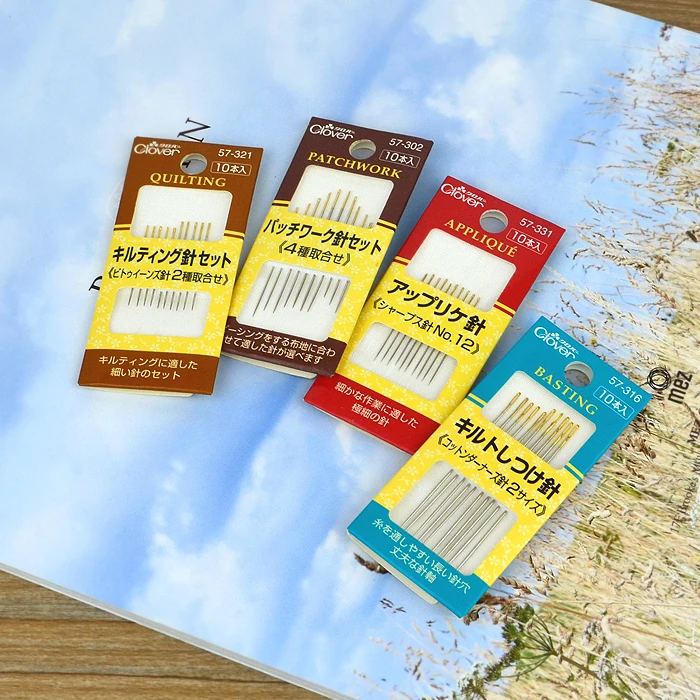 

Gold Head Silver Needle for Patchwork Hand Sewing Stabbing Needle Japanese Brand CLOVER Home Textile DIY Sewing Tools