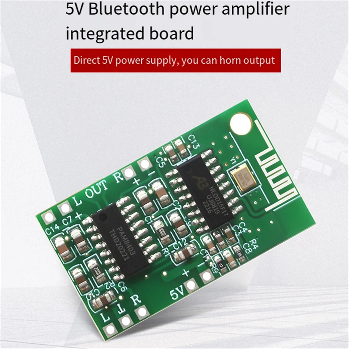 ABGICA-8469 5V Bluetooth Amplifier Board PAM8403+CA-6928 Bluetooth Amplifier Module 5.0 Bluetooth Audio Module
