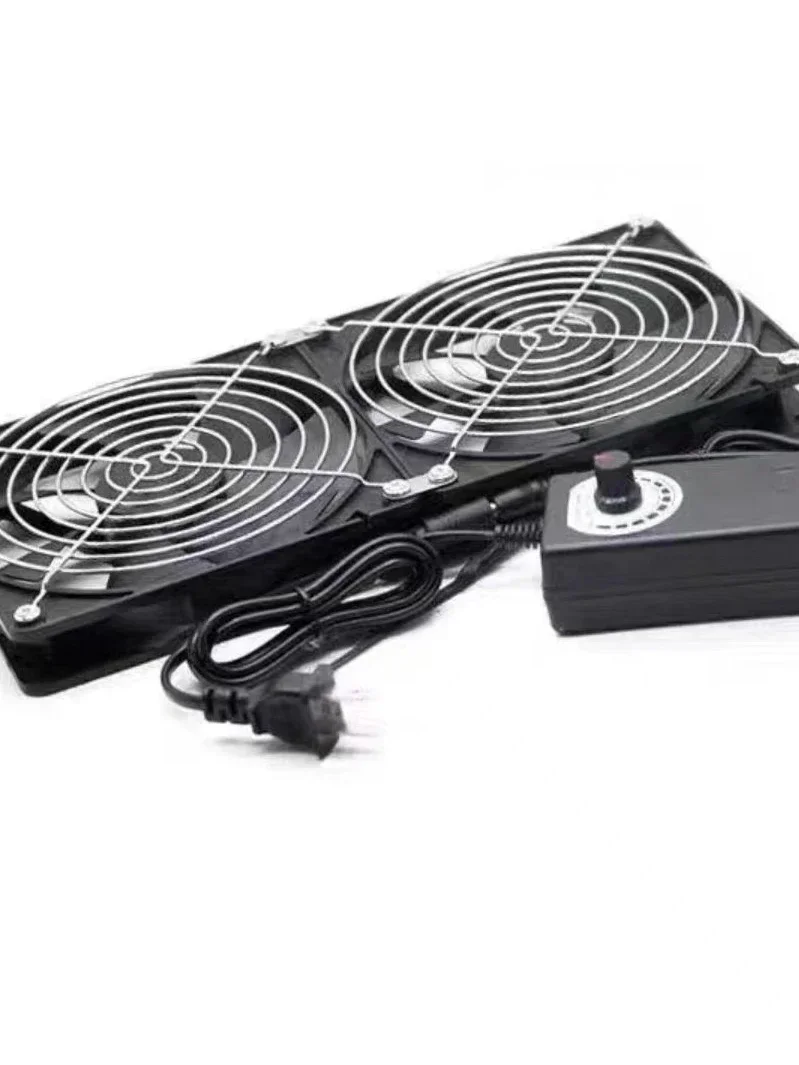 Hot Sales12CM Chassis Mute 110V-220V Adjustable Speed Computer Cabinet Graphics Card Rack Water Cooling Row Violent Cooling Fan