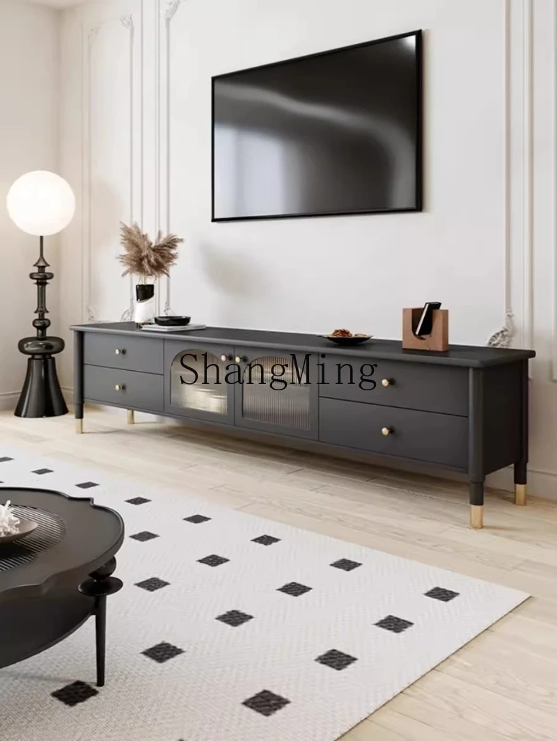 

CL High Value TV Cabinet Coffee Black Simple Modern Living Room Home Small Apartment Lacquer Light Luxury