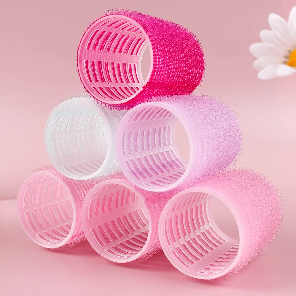 Random Self-Grip Hair Rollers No Heat Plastic Hair Bang Rolls Self-adhesive Hair Hook Portable Salon Hairs Styling Curler Tools