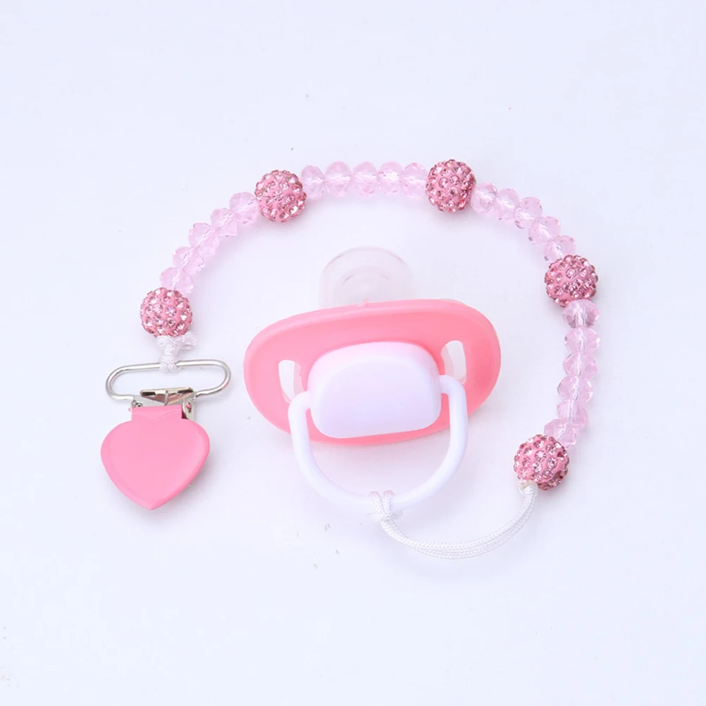 

Pacifier Baby Soother Chain Universal Holder Odorless Plastic Teething Clips Teething Clip Infant Accessory Pink