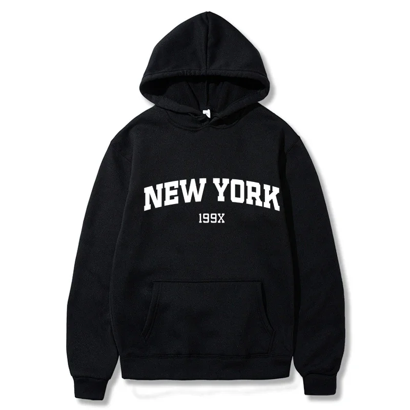 

Women's Long Sleeves New 199X Letter Print Hoodie Women Fashion Coat Oversized New York 199X Hoodies Sweatshirt Female Women S