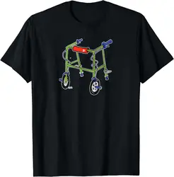Old Bones Freestyle Walker Old School 80s Bmx T-Shirt Funny Men Clothing Tops Graphic T Shirts Streetwear Camisetas