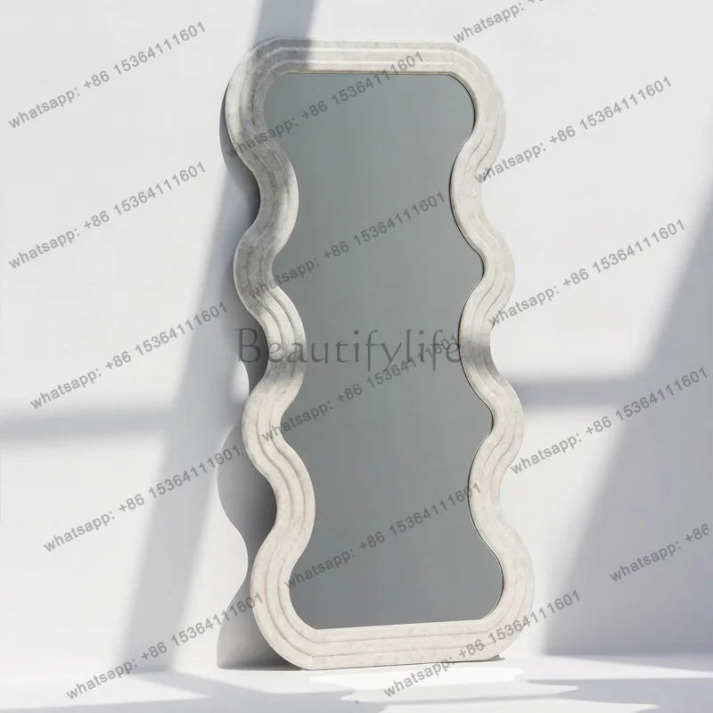 Full-length mirror household girls bedroom special-shaped floor try-on full-length mirror
