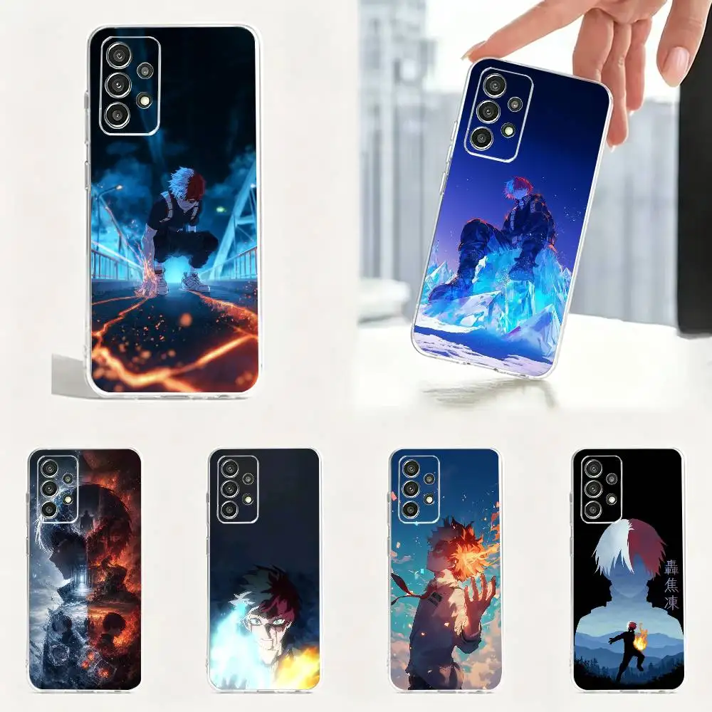 Todoroki Shoto I-My Hero Academia Phone Case Soft Transparent TPU Case For Samsung S25,S24,S21,S22,S23,S30,Ultra,S20,Plus