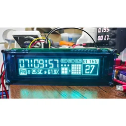 6.1 Inch 256x48 VFD Phosphor Screen Graphic Dot Matrix Display Module Supports Arduino STM32 Development