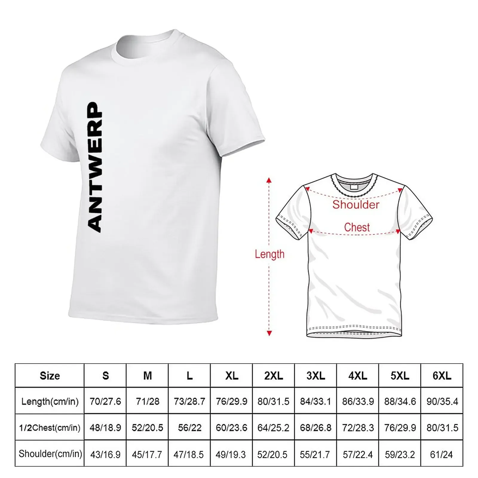 New Antwerp T-Shirt anime clothes oversized t shirts T-shirts for men cotton