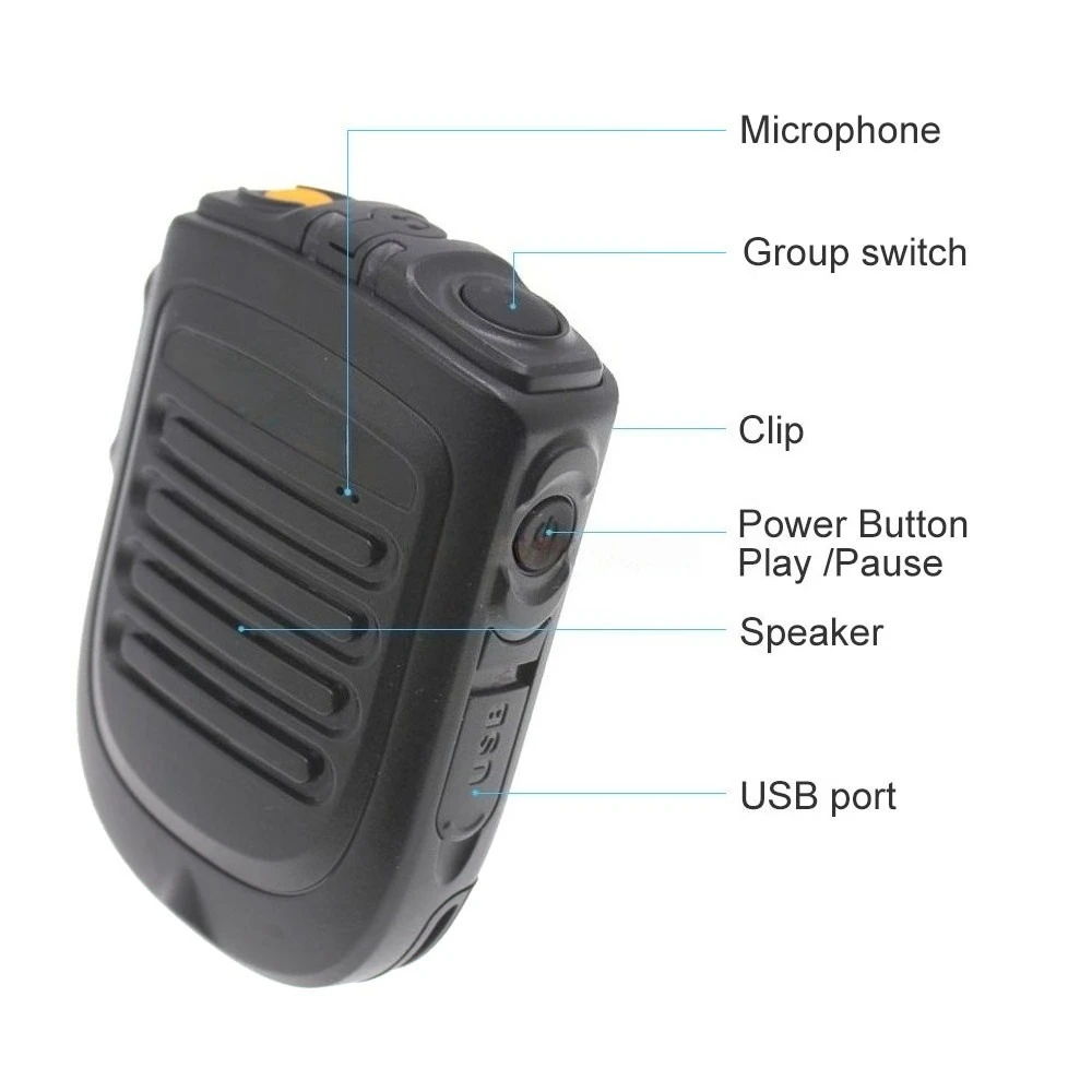 B01 Bluetooth Wireless Hand Mic PTT Speaker Mic For Zello RealPTT Intercom Android iOS POC Network Walkie Talkie