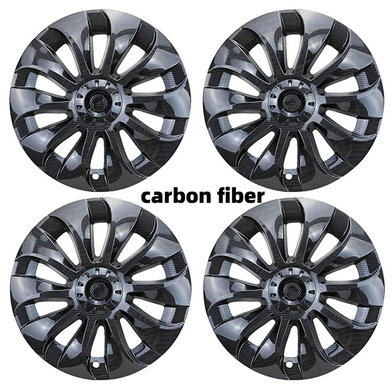 4Pcs/set 20 Inch Hub Cap Replacement Automobile Wheel Cap Decorative for Tesla Model Y 2020 2021 2022