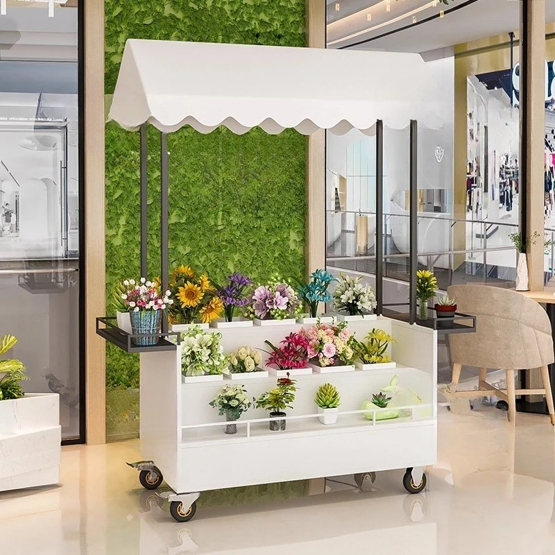 

Display stand Multi-layer ladder awakening flower arrangement stall selling flower car flower arrangement bucket trolley