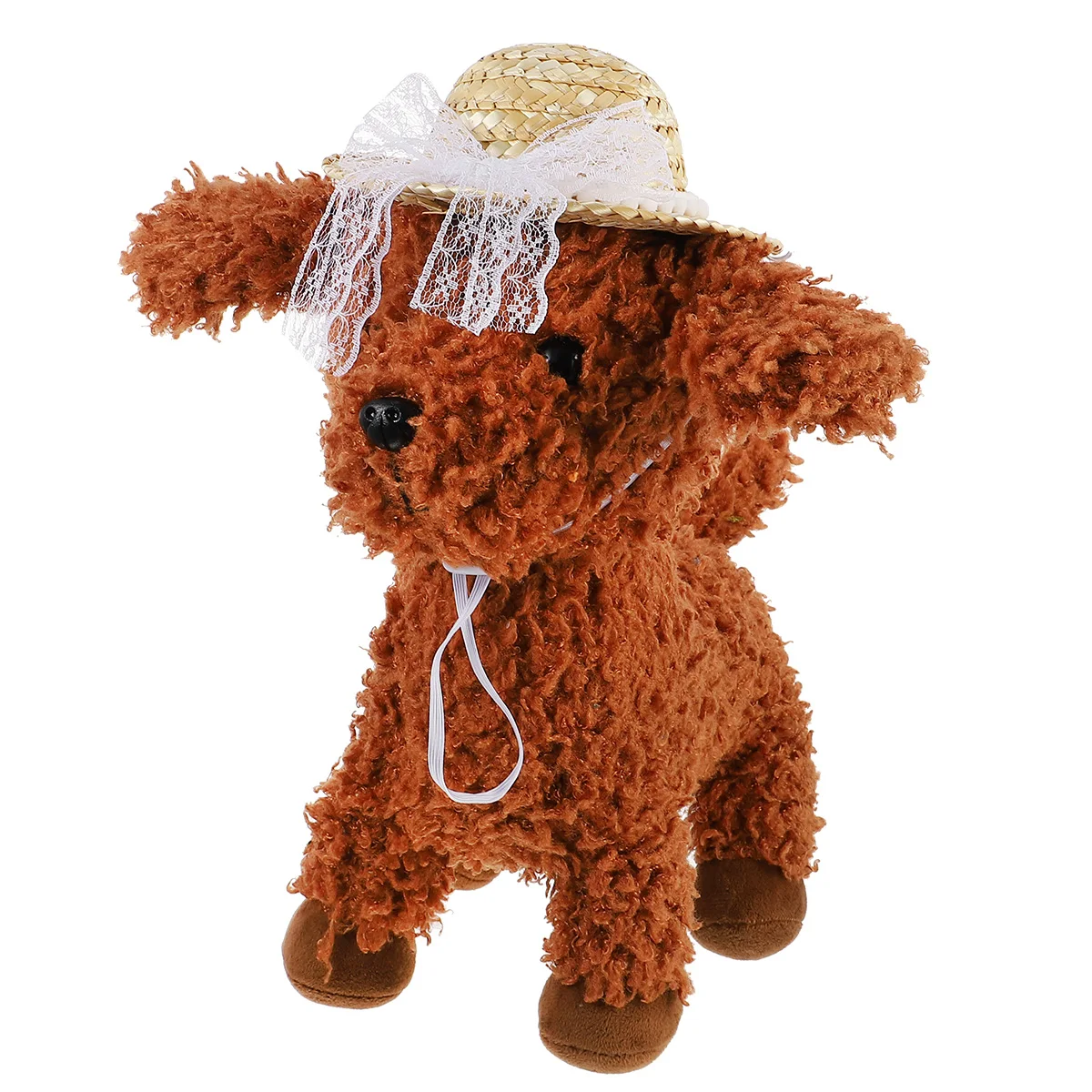 

Pet Straw Hat Soft Woven Design Adorable Cat Headdress Photo Prop Daily Wear Accessory Pet Hat Straw Woven Cap