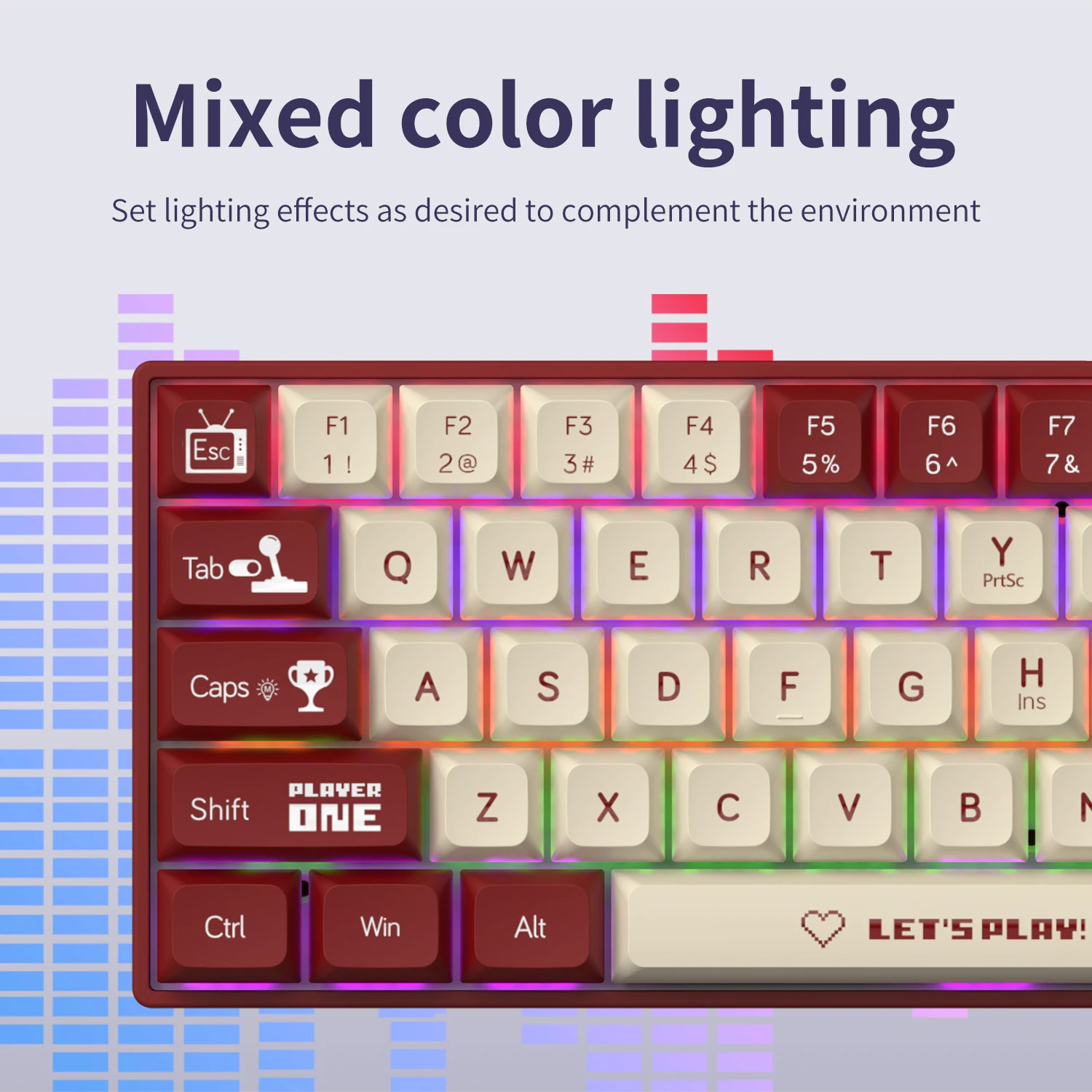 Ajazz ak680 65% teclado mecânico para jogos com fio troca quente mini teclado personalizado junta para pc laptop