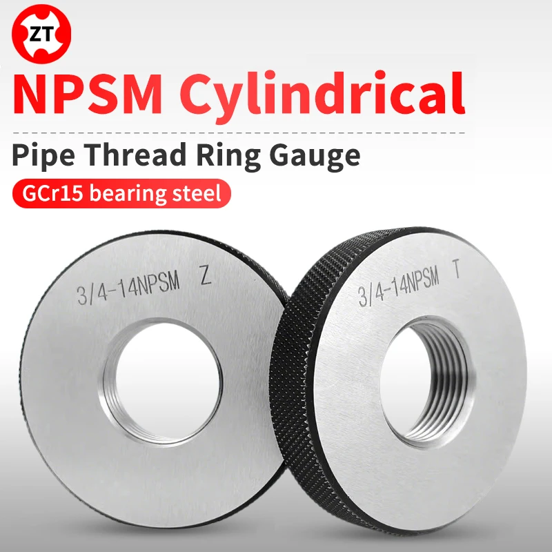1SET NPSM Cylindrical Pipe Thread Ring Gauge Measure Tool NPSM 1/8 1/4 3/8 1/2 3/4 1''-- 1''1/4 1''1/2 2''-- 2''1/2 3''--