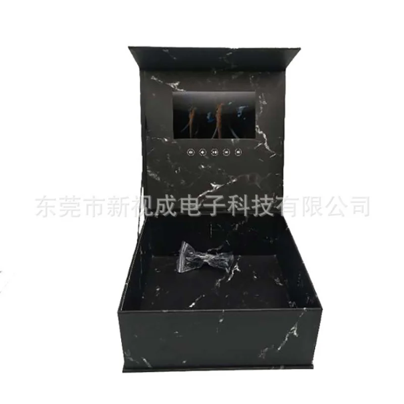 Customized. Factory 7inch Screen Video Box Book-shaped Box Rose Box Box with Screen LCD Jewelry Box