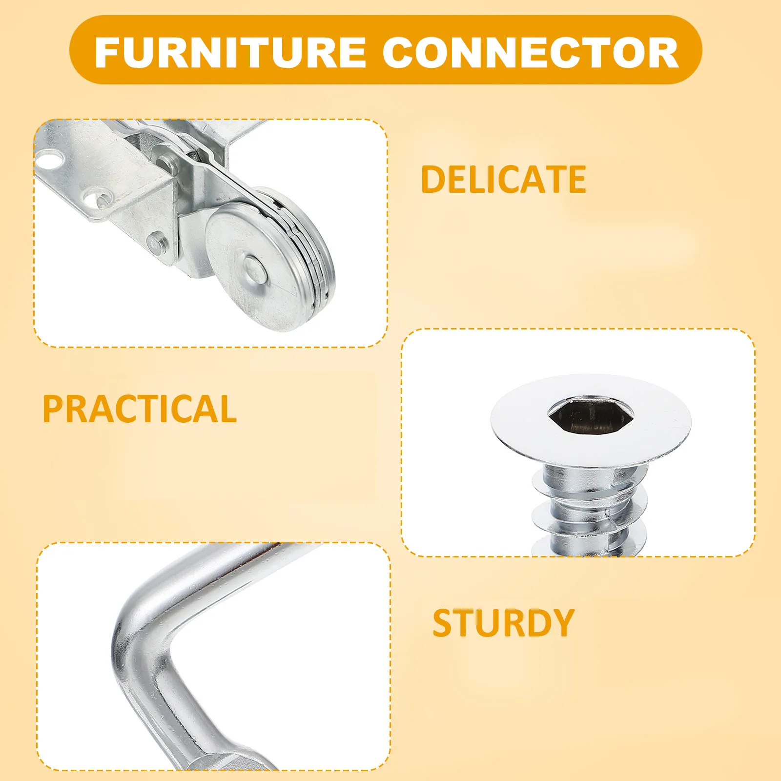 

2 шт. железных регуляторов для подголовников диванов, прочные, устойчивые к коррозии, с двойными ушками, для мебельных соединений