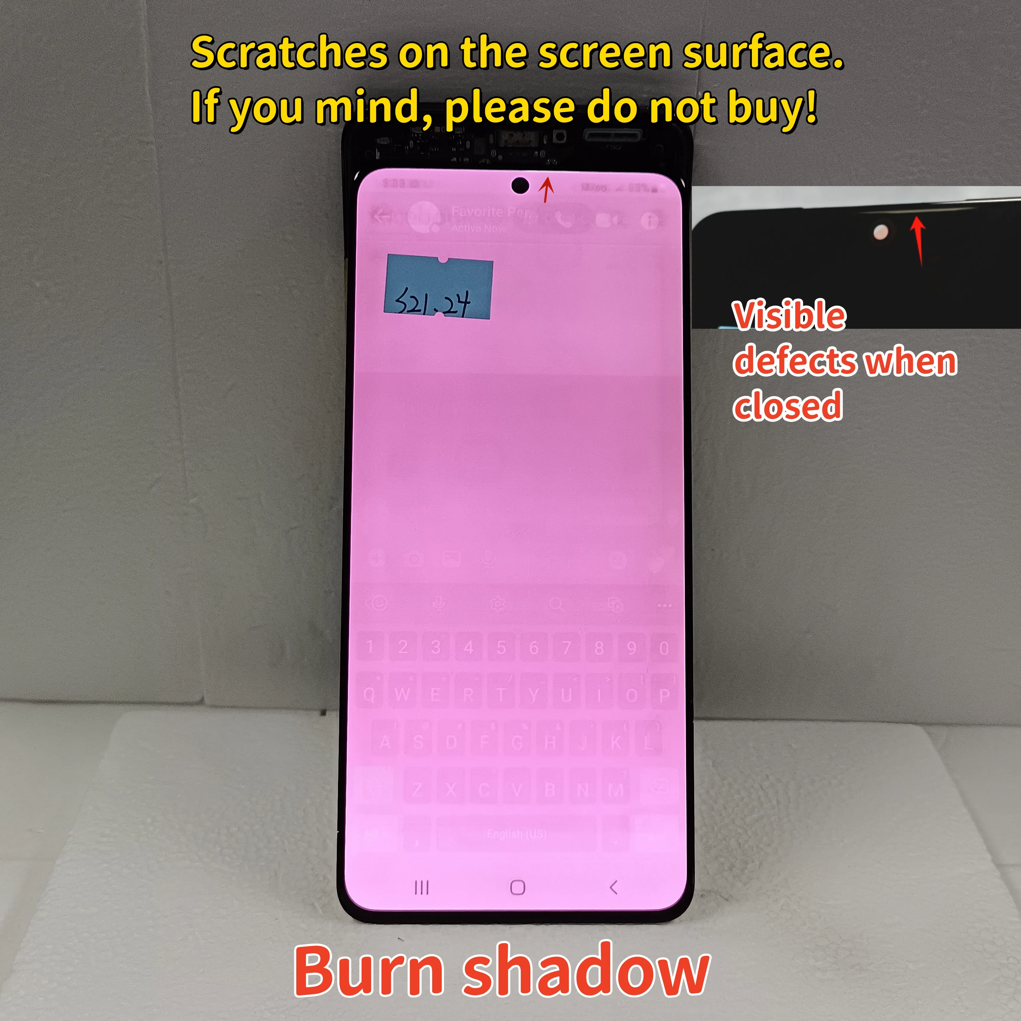 6.2\'\'100% Test AMOLED LCD For Samsung Galaxy S21 G990 G991F G991U G991B/DS Lcd Display Touch Screen Repair Parts With Defects