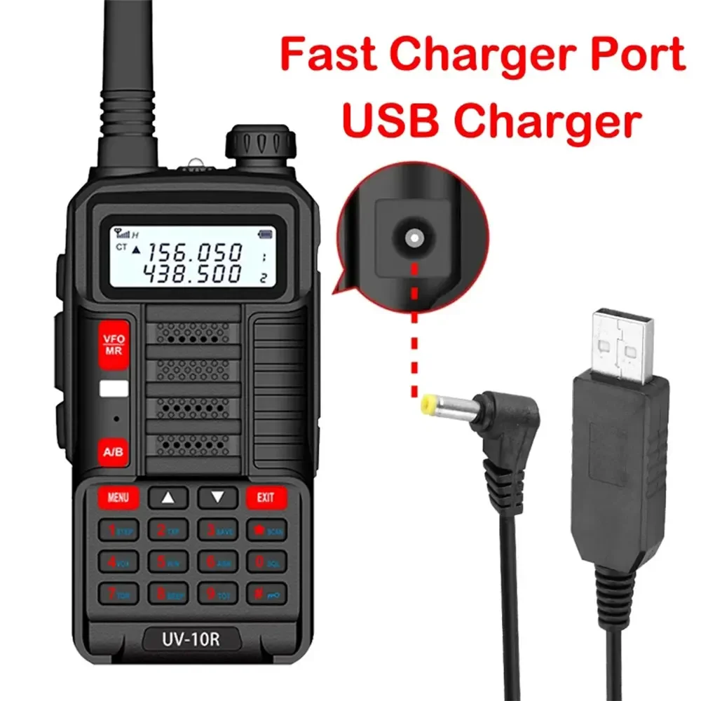 2PCS BaoFeng UV-10R 10W Portable High Power Walkie-Talkie VHF UHF Dual Band Two Way CB Ham Radio 65-108mHz FM Radio 128CH