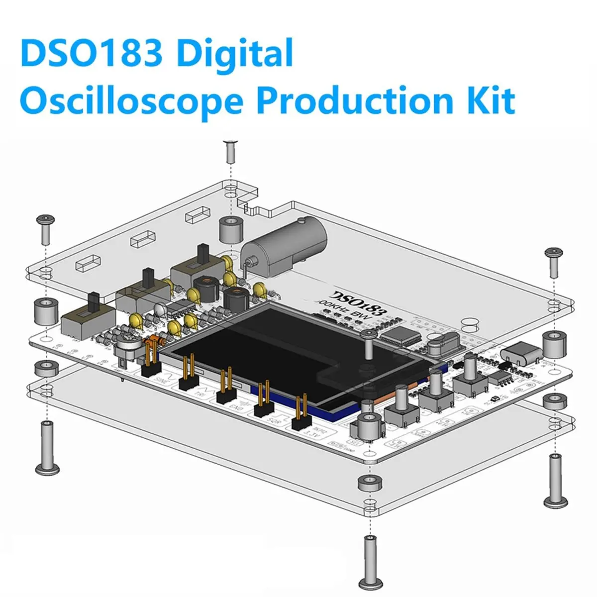 AA83 DC5V DSO183 Digital Oscilloscope DIY Loose Parts Teaching Practical Training Electronic Production Kit