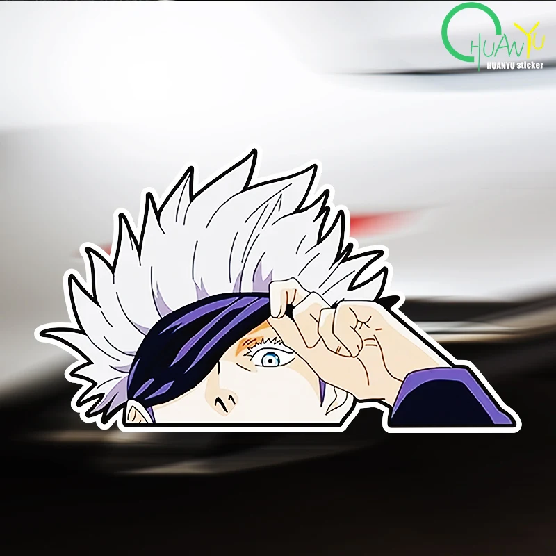 Cartoon Car Sticker for Himiko Toga My Hero Academia Peeker Peek Anime Vinyl Stickers JDM Window Trunk Bumper Decal