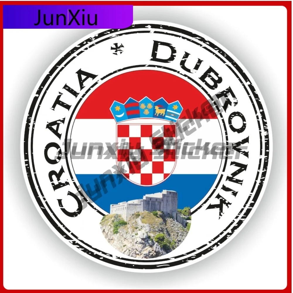 

Croatia Dubrovnik Seal Sticker Round Flag Creative Vinyl Decal Waterproof Decorative for SUV Bodywork Guitar Motorcycle