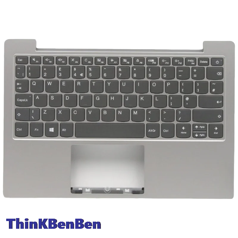 UK English Platinum Grey Keyboard Upper Case Palmrest Shell Cover For Lenovo Ideapad 1 11 11ADA05 5CB0Z53061