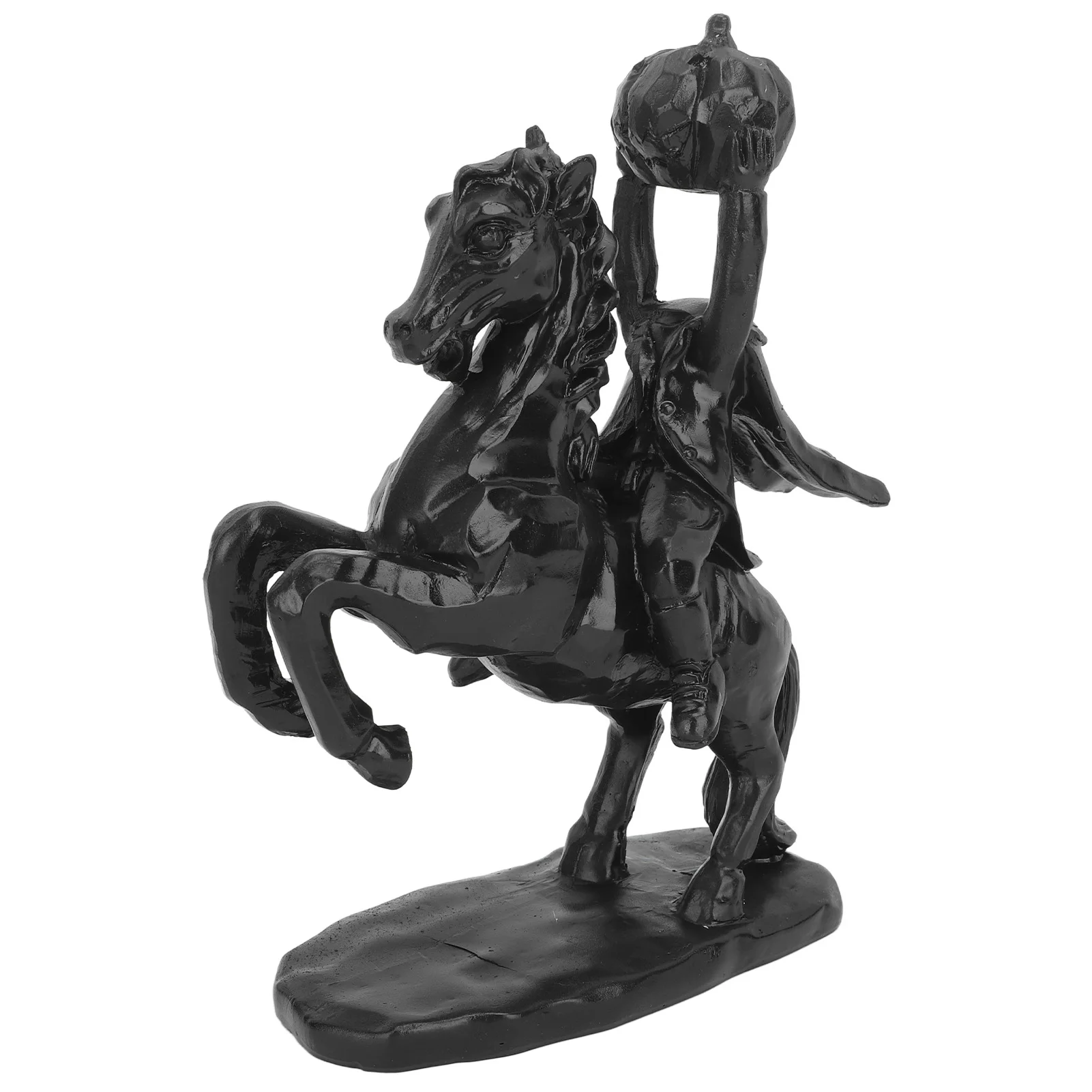 22cm Height Headless Horseman Statue With Pumpkin Horror Headless Horseman Halloween Decor Sculpture Handmade Resin