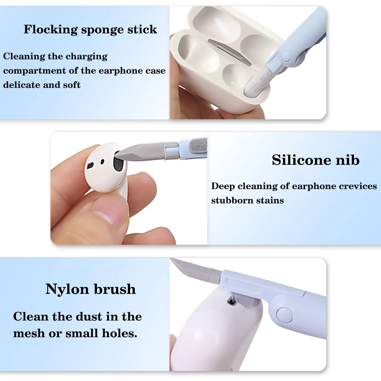 7-in-1 Cleaner Kit for Airpods 1/2/3/ Pro Headphones  Case Keyboard, Deep Cleaning Tools Screen Cleaner for iPhone Laptop Camera