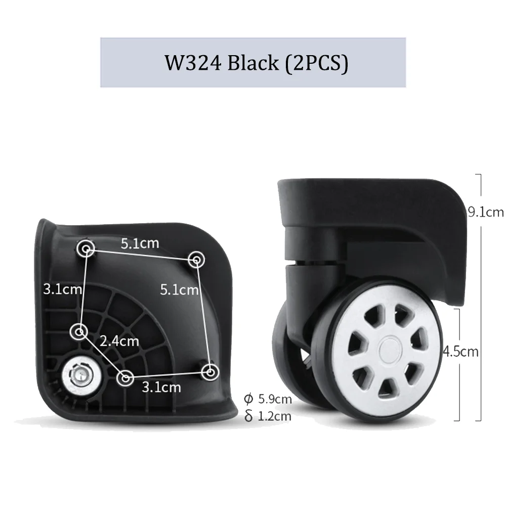 Suitable For W324 Non-slip shock Absorbing Durable Long Lasting Wheels For Trolley Case Rugged secure Repair Replacement