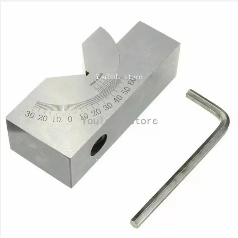 

New Milling Precision 90Celsius Adjustable Angle V Block 0-60Celsius Vice Grip Hold Clamp CNC Milling Machine