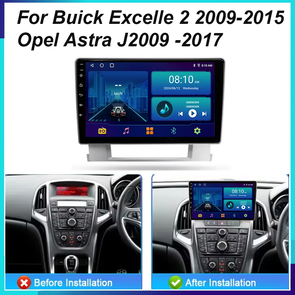 Radio para Auto Android 17 para Buick Excelle 2 2009-2015 Opel Astra J 2009-2017, Estéreo para Auto, Multimedia, CarPlay Inalámbrico, Pantalla Táctil 2